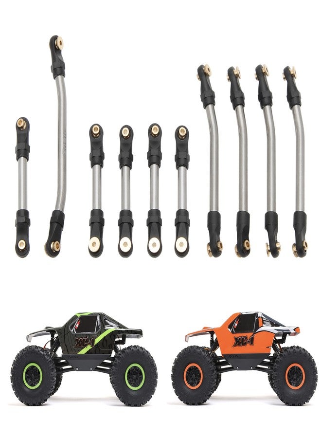 MEUS RACING مجموعة وصلات هيكل وتوصيلات توجيه عالية الخلوص من التيتانيوم من MEUS Racing لسيارة الزحف Axial AX24 XC-1 1/24 RC (سبائك التيتانيوم) - Image 1